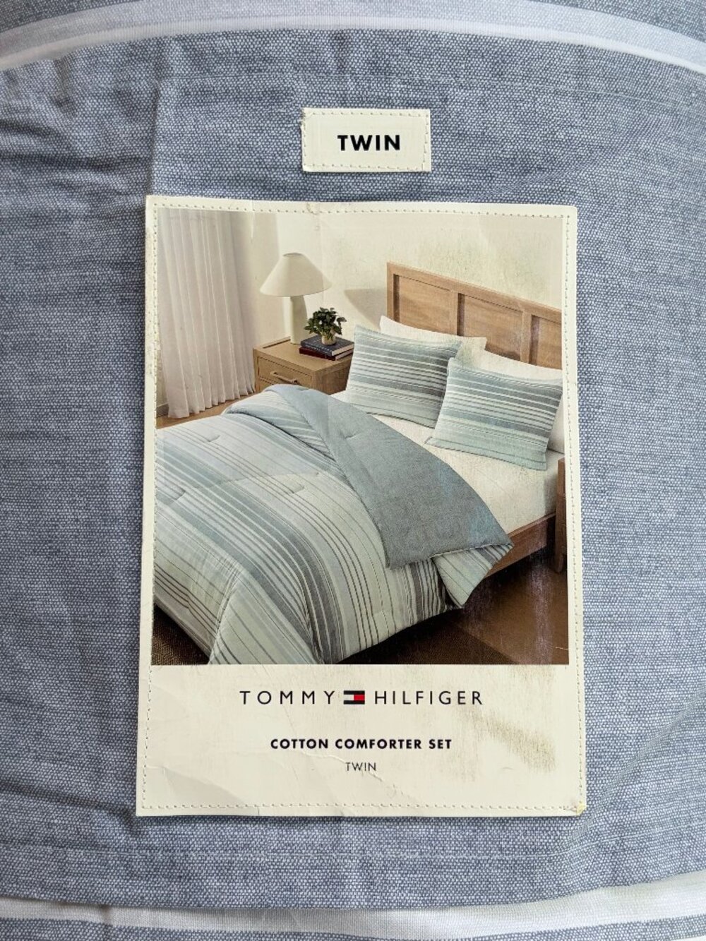 2-pc Tommy Hilfiger Bold Stripe Textured Twin Size Cotton Comforter Set